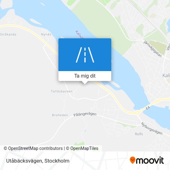 Utåbäcksvägen karta