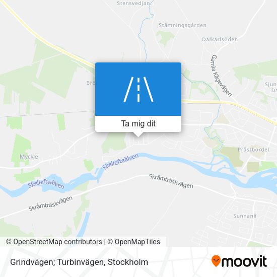 Grindvägen; Turbinvägen karta