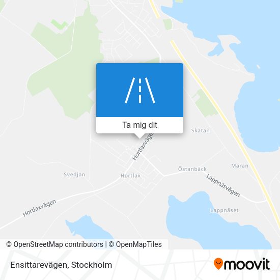 Ensittarevägen karta