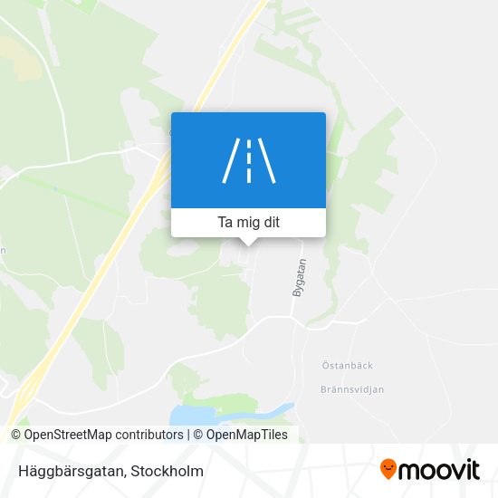 Häggbärsgatan karta