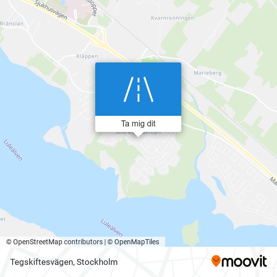 Tegskiftesvägen karta