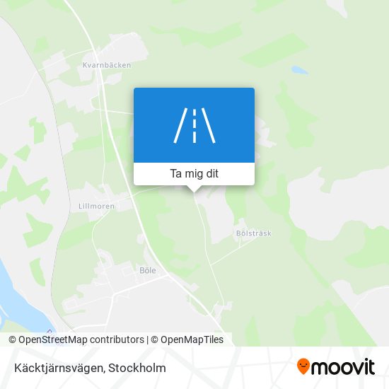 Käcktjärnsvägen karta