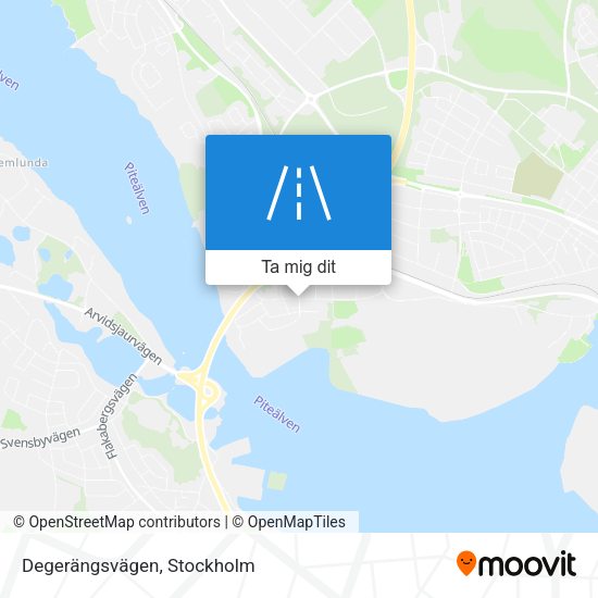 Degerängsvägen karta