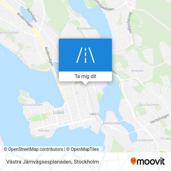 Västra Järnvägsesplanaden karta