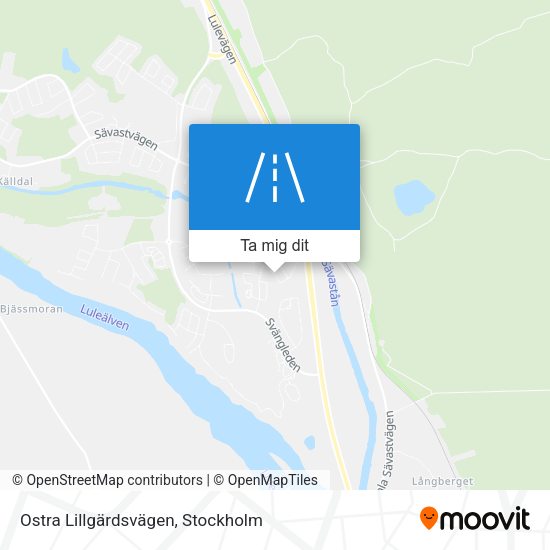 Ostra Lillgärdsvägen karta
