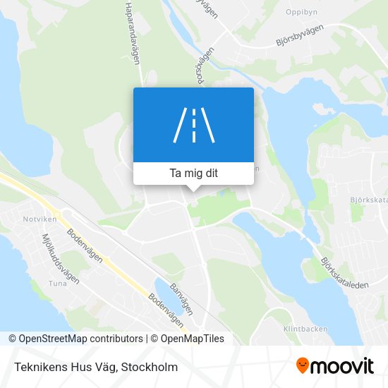 Teknikens Hus Väg karta