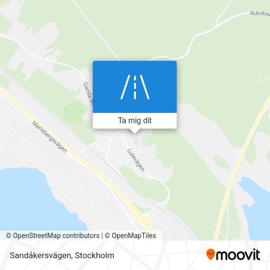 Sandåkersvägen karta