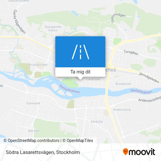 Södra Lasarettsvägen karta