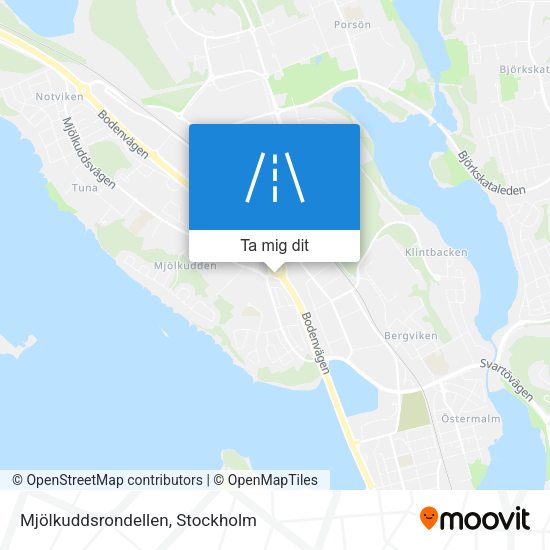 Mjölkuddsrondellen karta