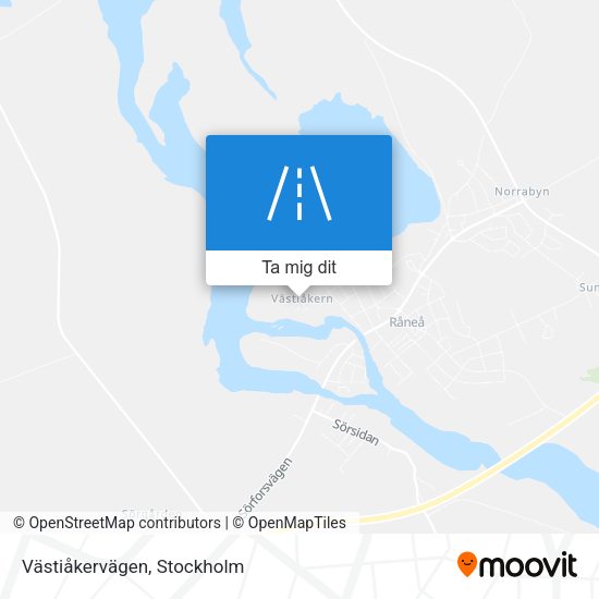 Västiåkervägen karta