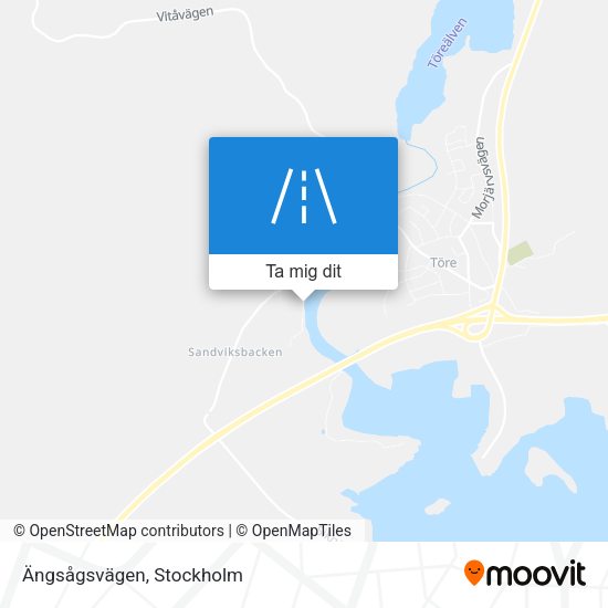 Ängsågsvägen karta