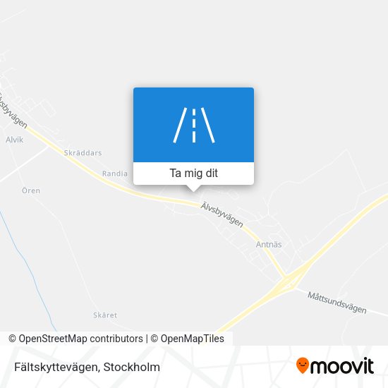 Fältskyttevägen karta