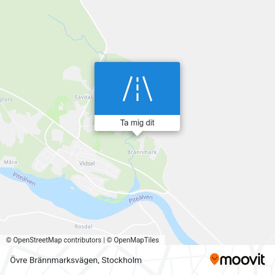 Övre Brännmarksvägen karta