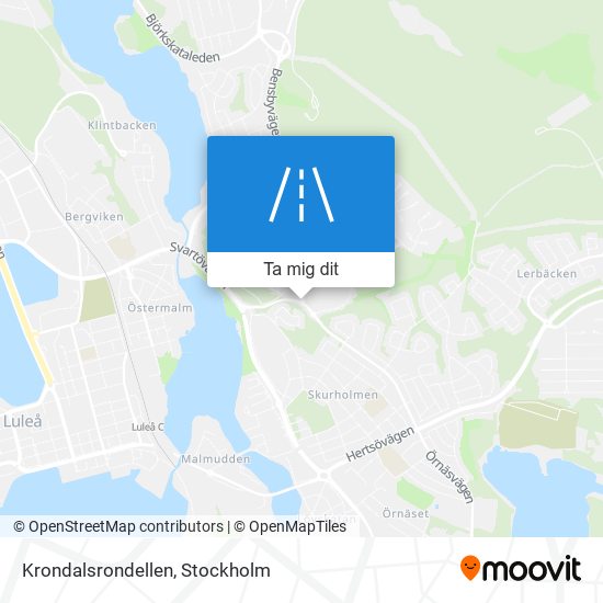 Krondalsrondellen karta