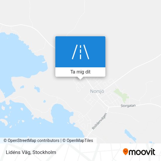 Lidéns Väg karta
