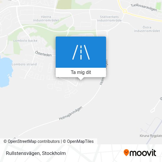 Rullstensvägen karta