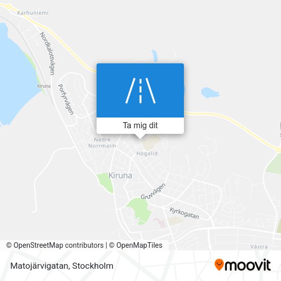 Matojärvigatan karta