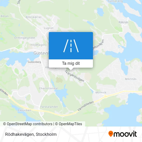 Rödhakevägen karta