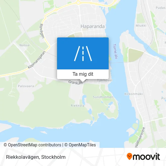 Riekkolavägen karta