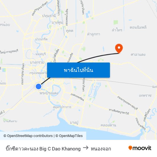 บิ๊กซีดาวคะนอง Big C  Dao Khanong to หนองจอก map