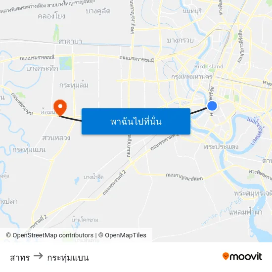 สาทร to กระทุ่มแบน map