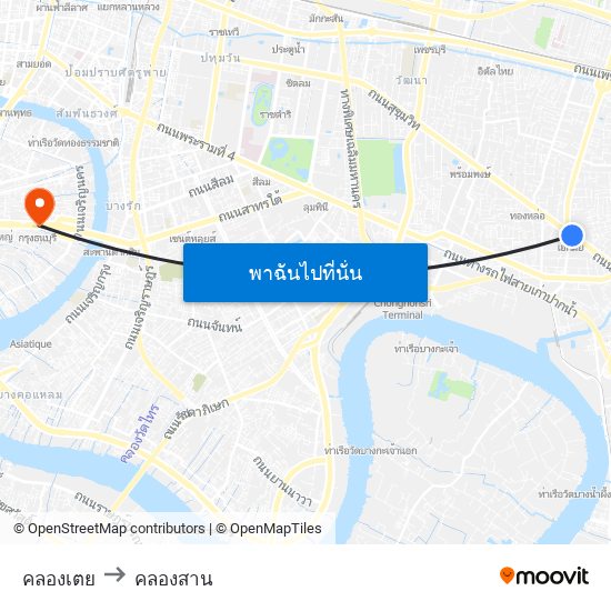 คลองเตย to คลองสาน map