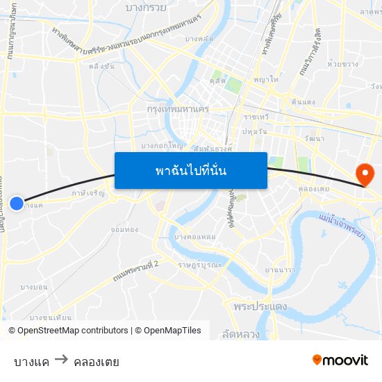 บางแค to คลองเตย map