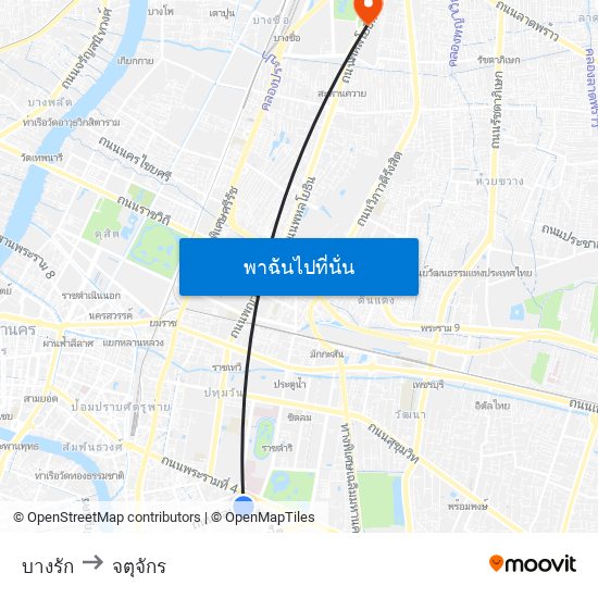 บางรัก to จตุจักร map