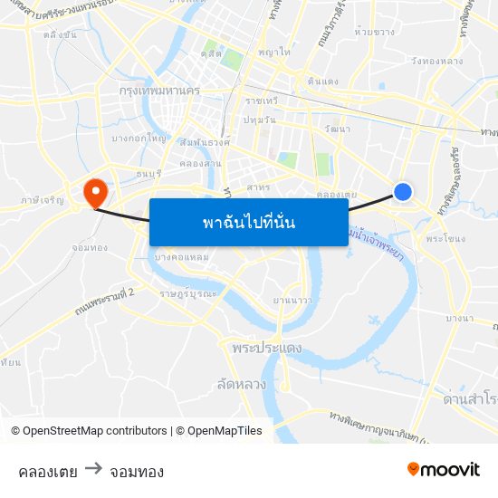 คลองเตย to จอมทอง map