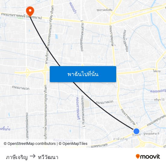 ภาษีเจริญ to ทวีวัฒนา map