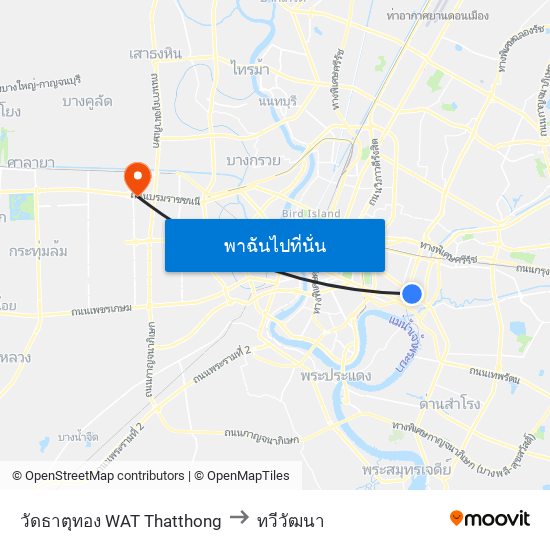 วัดธาตุทอง WAT Thatthong to ทวีวัฒนา map