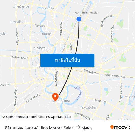 ฮีโน่มอเตอร์สเซลส์ Hino Motors Sales to ทุ่งครุ map