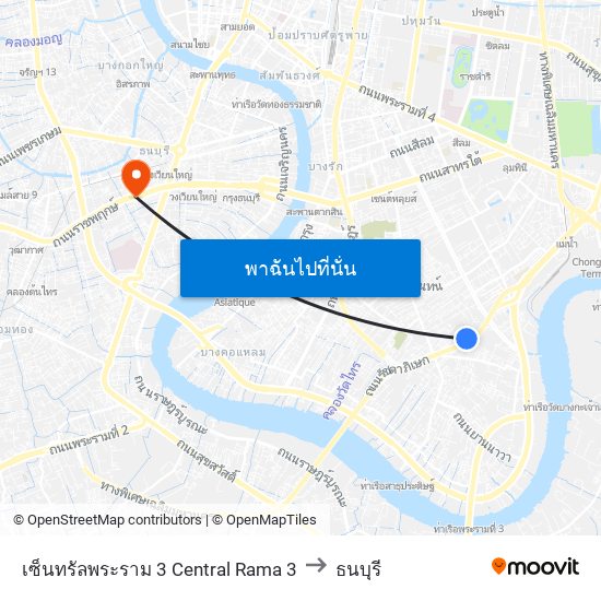 เซ็นทรัลพระราม 3 Central Rama 3 to ธนบุรี map