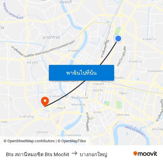 Bts สถานีหมอชิต Bts Mochit to บางกอกใหญ่ map