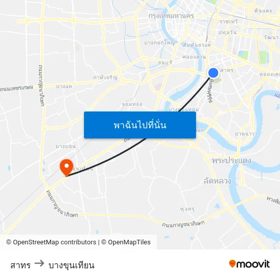 สาทร to บางขุนเทียน map