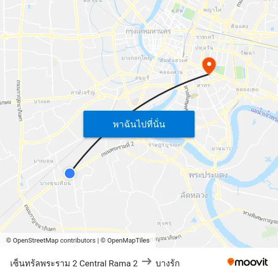 เซ็นทรัลพระราม 2 Central Rama 2 to บางรัก map