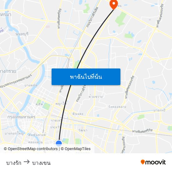 บางรัก to บางเขน map