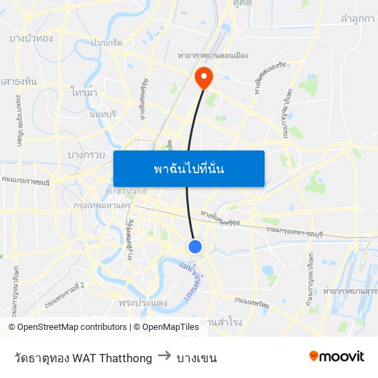 วัดธาตุทอง WAT Thatthong to บางเขน map