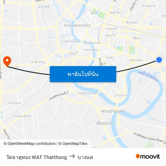 วัดธาตุทอง WAT Thatthong to บางแค map