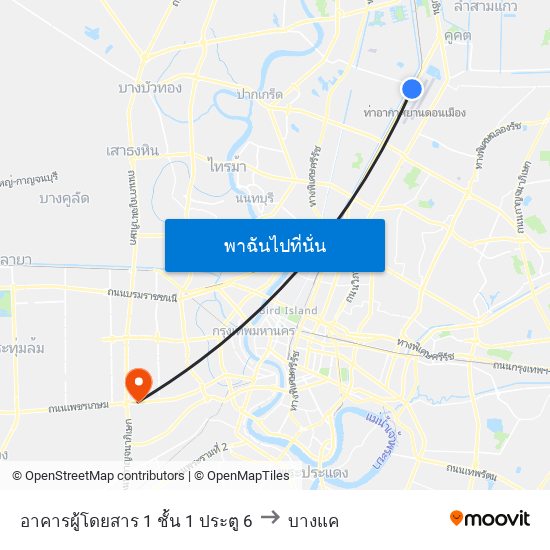 อาคารผู้โดยสาร 1 ชั้น 1 ประตู 6 to บางแค map