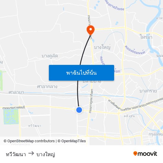 ทวีวัฒนา to บางใหญ่ map