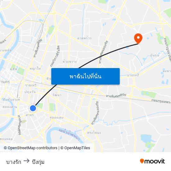 บางรัก to บึงกุ่ม map