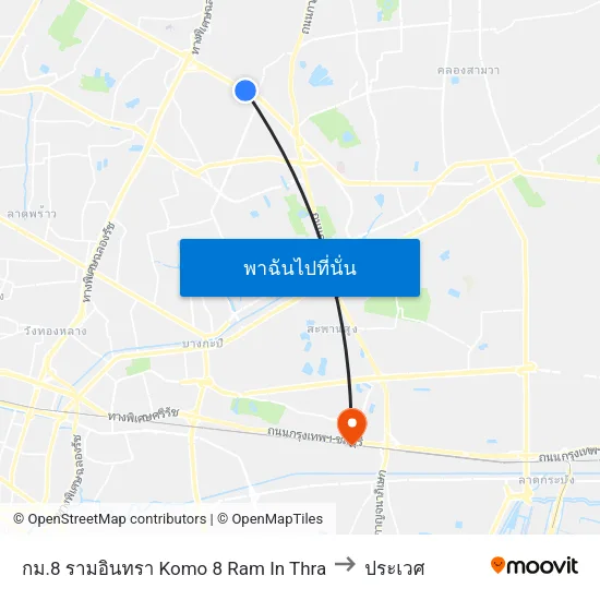 กม.8 รามอินทรา Komo 8 Ram In Thra to ประเวศ map