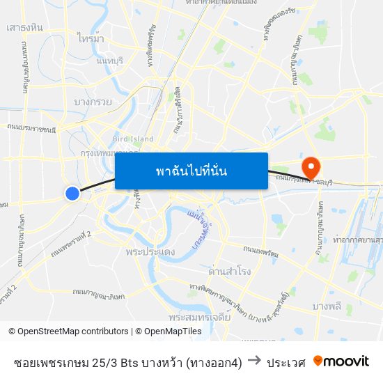 ซอยเพชรเกษม 25/3 Bts บางหว้า (ทางออก4) to ประเวศ map