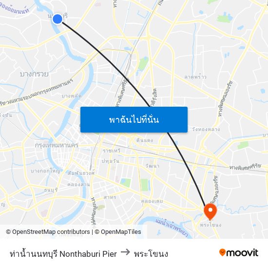 ท่าน้ำนนทบุรี Nonthaburi Pier to พระโขนง map