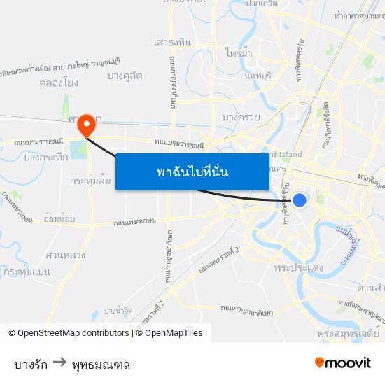 บางรัก to พุทธมณฑล map