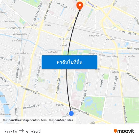 บางรัก to ราชเทวี map