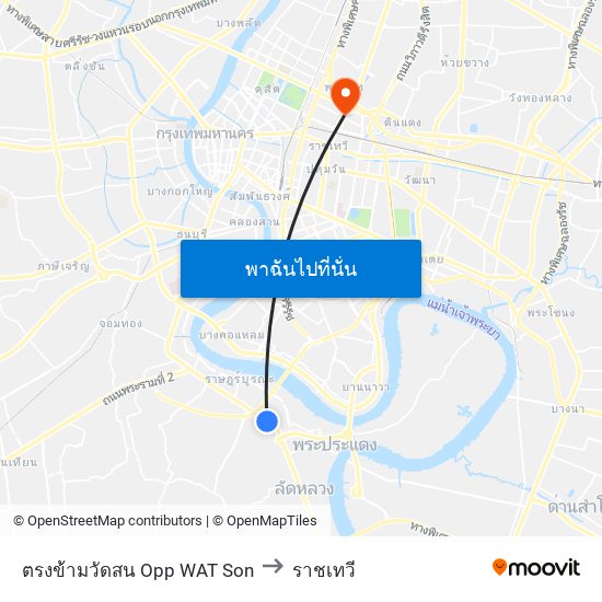 ตรงข้ามวัดสน Opp WAT Son to ราชเทวี map