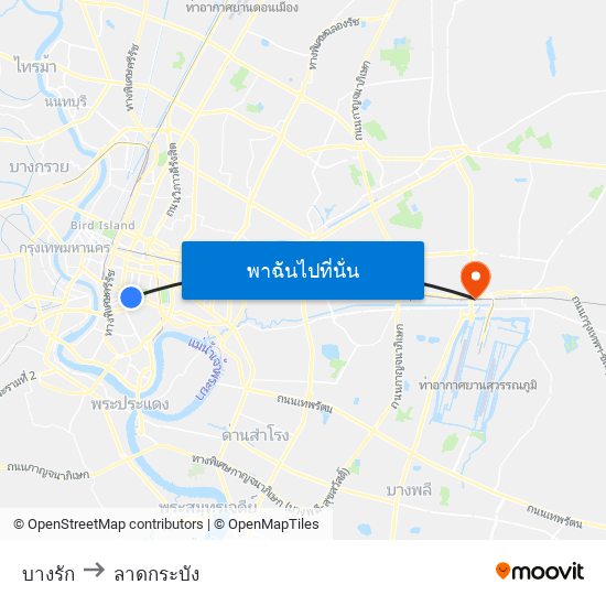 บางรัก to ลาดกระบัง map