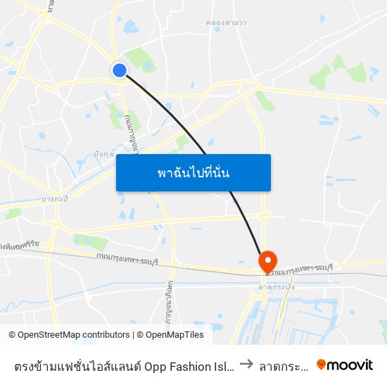 ตรงข้ามแฟชั่นไอส์แลนด์ Opp Fashion Island to ลาดกระบัง map